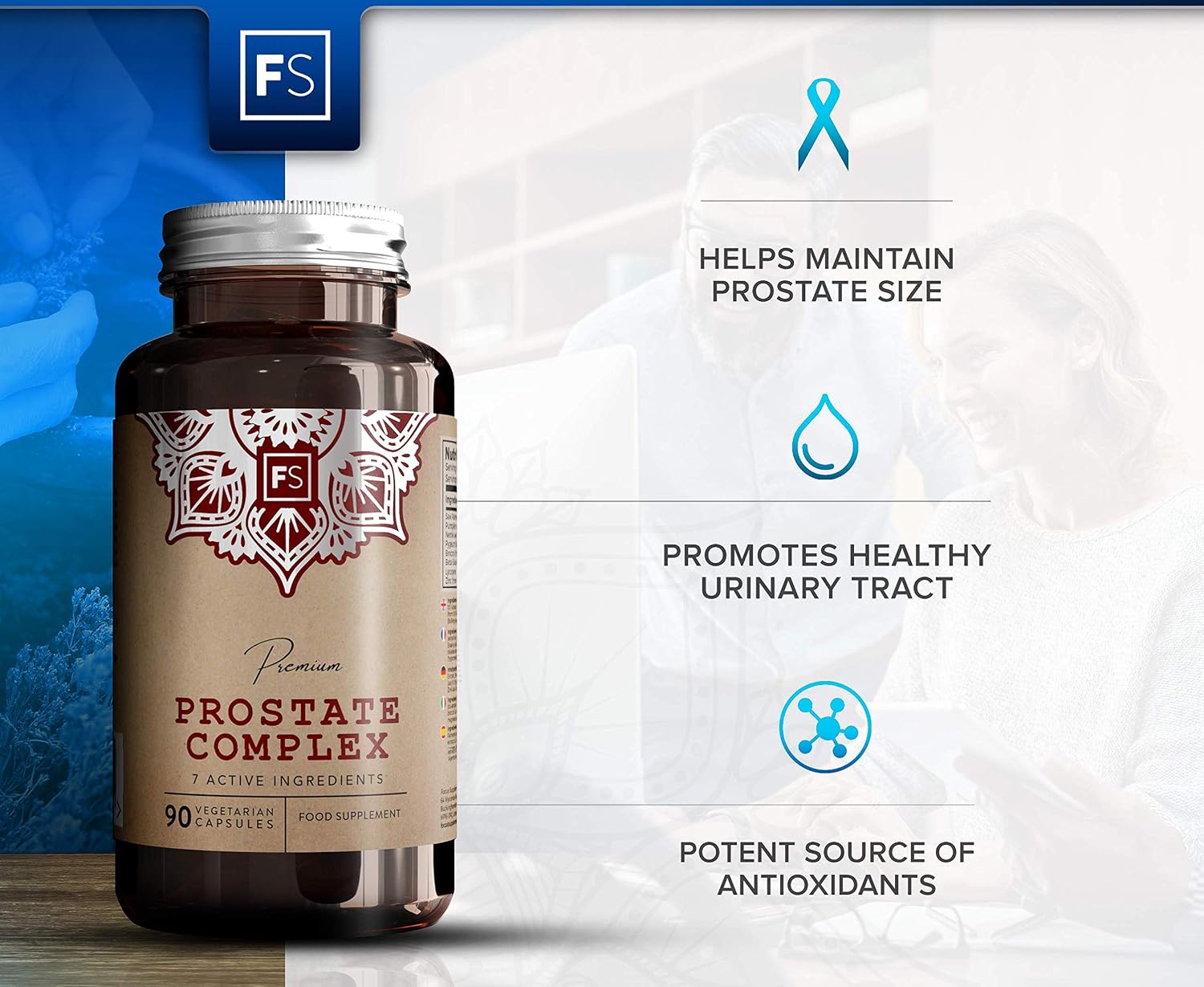 FS Prostate Supplements for Men UK, 90 count (Pack of 1) - Image 5