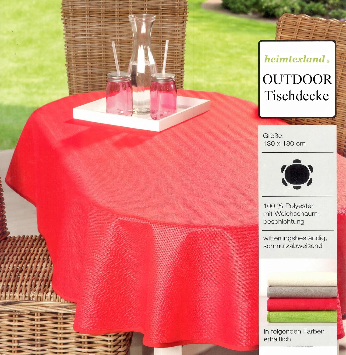 Friedola Garten Tischdecke O 160 Cm Rund Made In Germany Grau Oder Grun