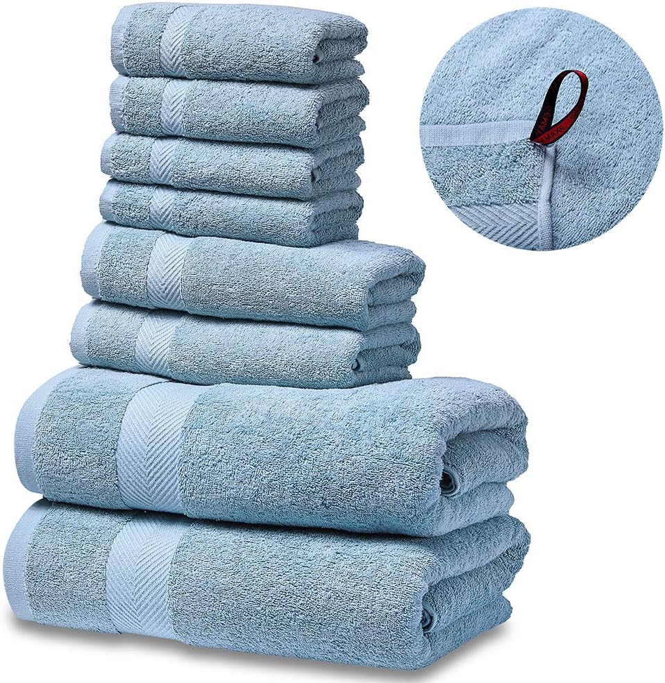 SEMAXE Luxury Bath Towel Set. Hotel & Spa Quality. 2 Large Bath Towels , 2 Hand Towels, 4 Washcloths. Premium Collection Bathroom Towels. Soft, Plush and Highly Absorbent.: Kitchen & Dining