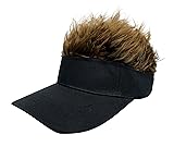 Men's Hair Visor ​Sun Hats Visor with Hair Fake