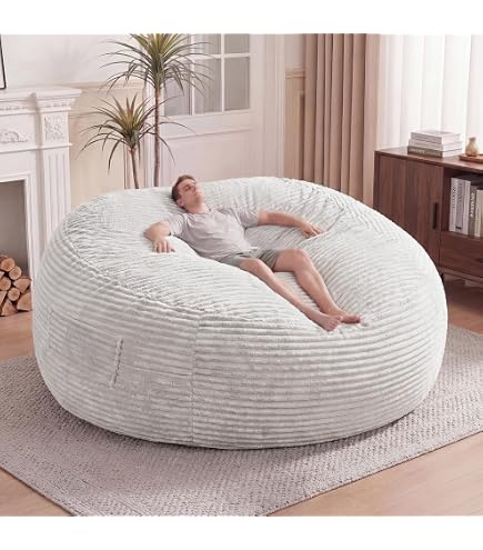 Amazon.com: Claiks 8 Ft Giant Foam Bean Bag Chair, Oversized Couch