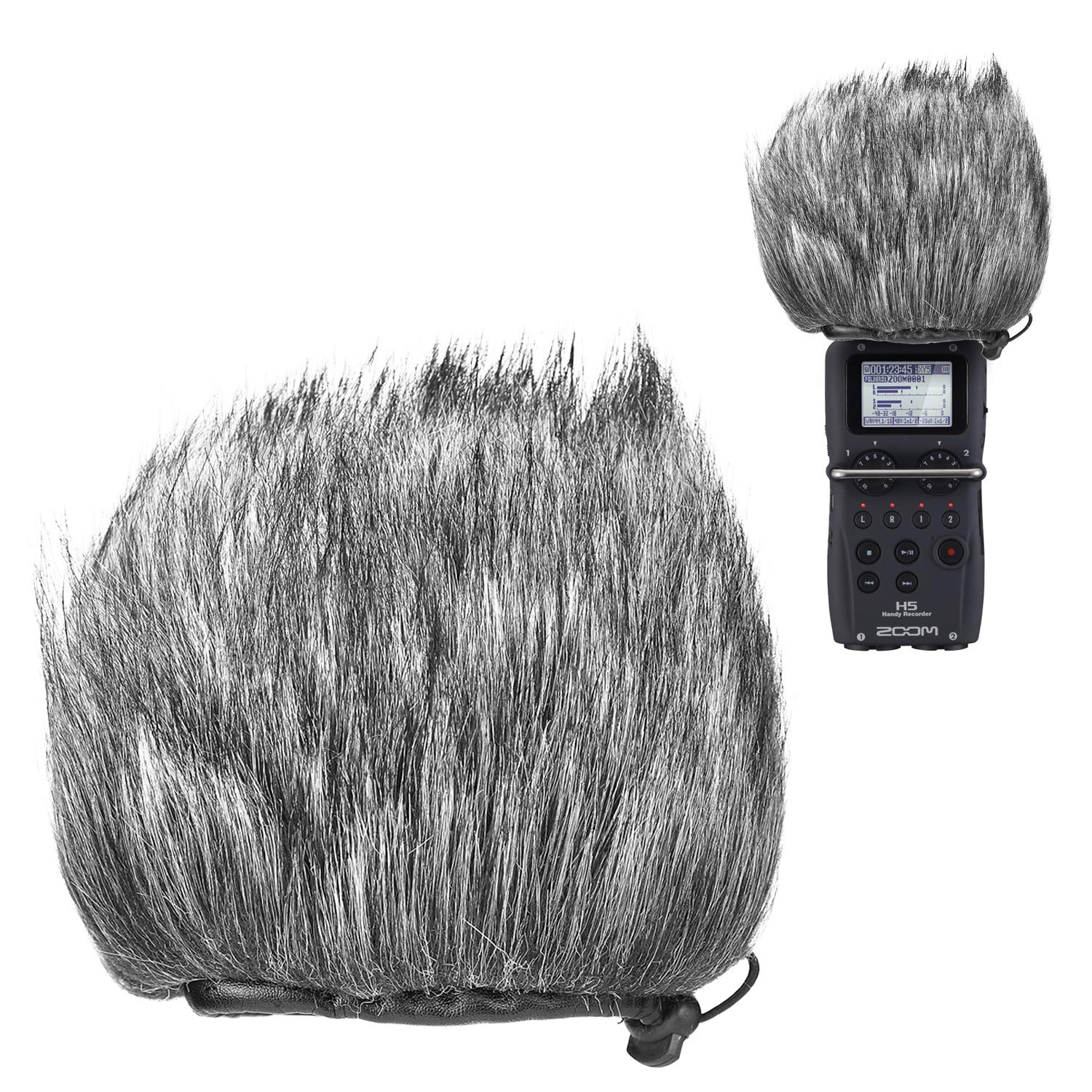 YOUSHARES Furry Outdoor Windscreen Muff, Pop Filter/Wind Cover Shield for Zoom H5, H6 Portable Recorder