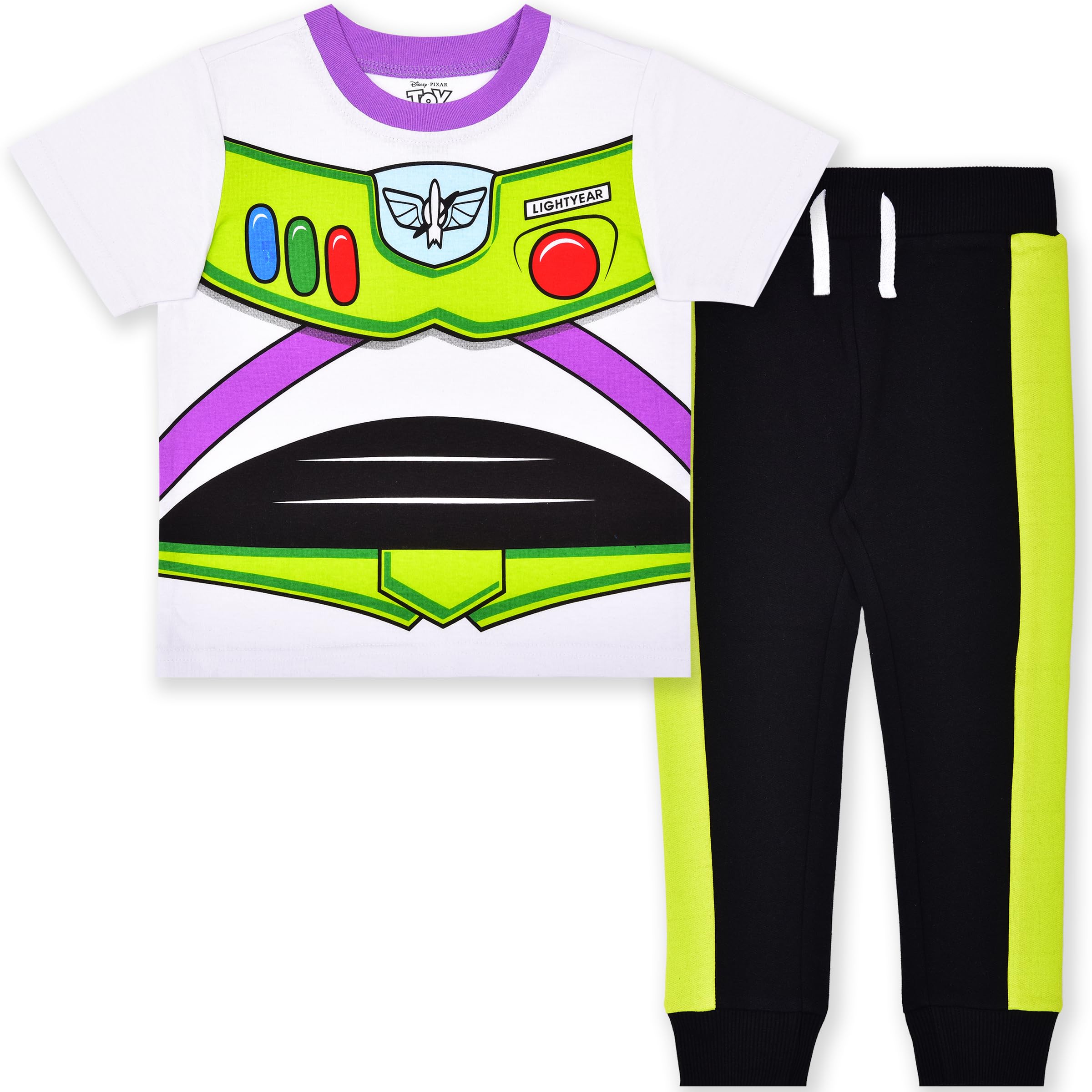 Photo 1 of Disney Toy Story Woody and Buzz Lightyear Boys Short Sleeve T-Shirt and Pants Set for Toddler and Little Kids