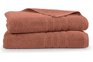 Martex 2-Pack Ultimate Performance Bath Sheet Set – 100% Cotton – 33” x 65” – Extra Large Bath Towels – Versatile – Low-Linting – Supersoft Bathroom Set – Super Absorbent – Easy Care – Terracotta