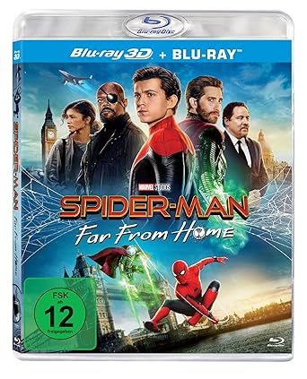 Amazon Com Spider Man Far From Home 3d Version 2 Disc Blu Ray 2019 Region A B C Movies Tv