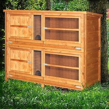 large 2 tier rabbit hutch