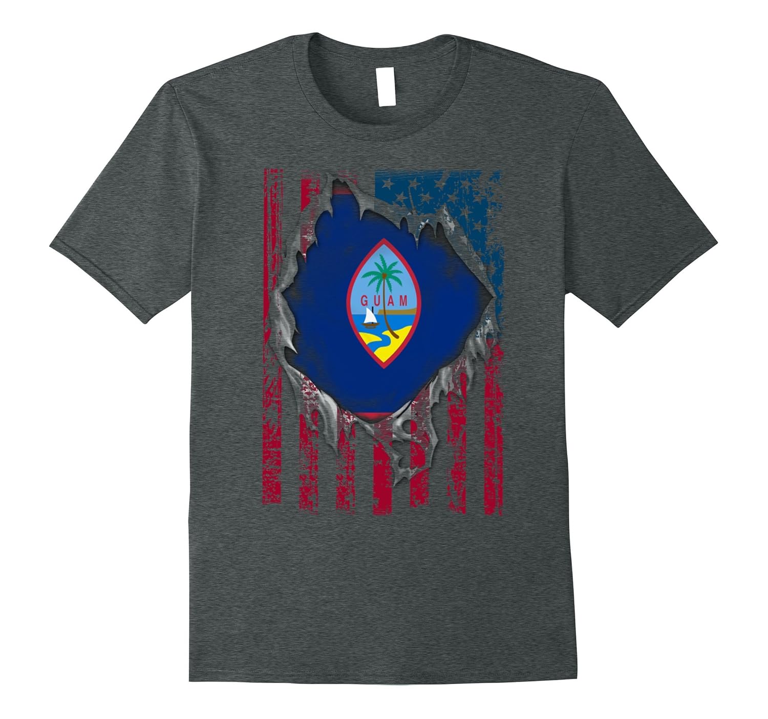 Guam distressed flag proud T-Shirts-ANZ