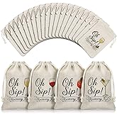 Aliceset 20 Pack Recovery Kit Bags Oh Sip Kit Drawstring Bags 4 x 6 Inch for Bachelorette Party Weddings Bachelor Bridal Shower Party Favors