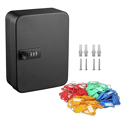 Futura 100 Hook Key Cabinet Wall Mountable Key Safe 100 Key Tags