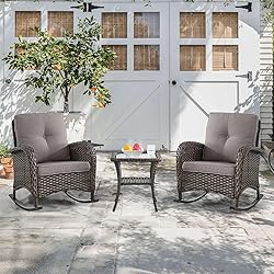 HUMMUH 6-Piece Outdoor Patio Furniture PE Wicker