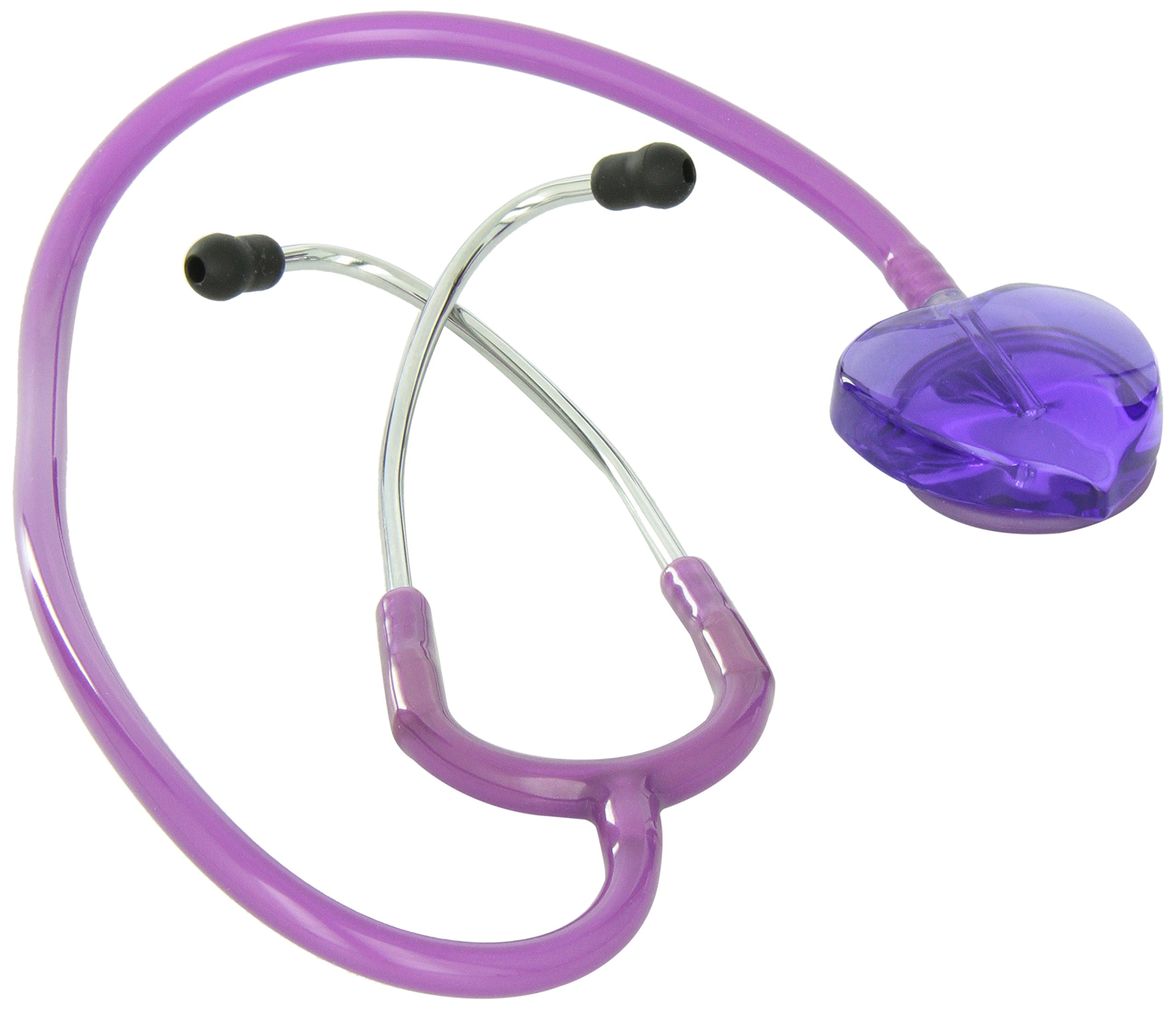 NCD Medical Frosted Heart Purple Clear Sound Stethoscope