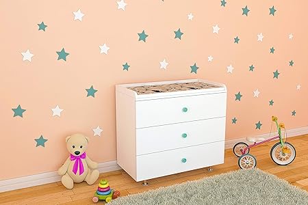 LittleBird Chest of Drawer X1 - with Changing Table (White)