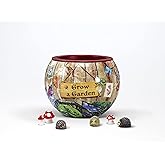 ’Grow a Garden' 3D Flowerpot Puzzle - 80 Pieces by Spartan & The Green Egg - Includes 3 Mini Hedgehogs and 3 Mini Mushrooms - 4in x 4in x 4in (10.16cm x 10.16cm)