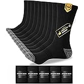 Juedverty Cotton Cushion Crew Socks for Men Women,Casual Soft Striped Running Sock，Unisex Athletic Socks 5 Pairs