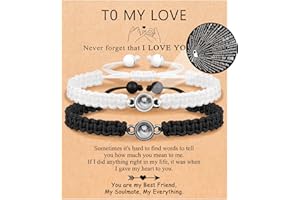 UNGENT THEM I Love You 100 Languages Bracelets, Couples Gifts for Boyfriend, Girlfriend, My Love, Soulmate, Anniversary Valentines Day Birthday Christmas Gift for Women Men