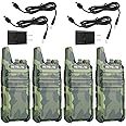 Retevis RT22 Walkie Talkies Rechargeable, Voice Activated, Emergency Alarm, Outdoor Cruise Ship ATV Hunting Skiing Handheld Two Way Radio Walkie-Talkies (4 Pack,Camouflage)