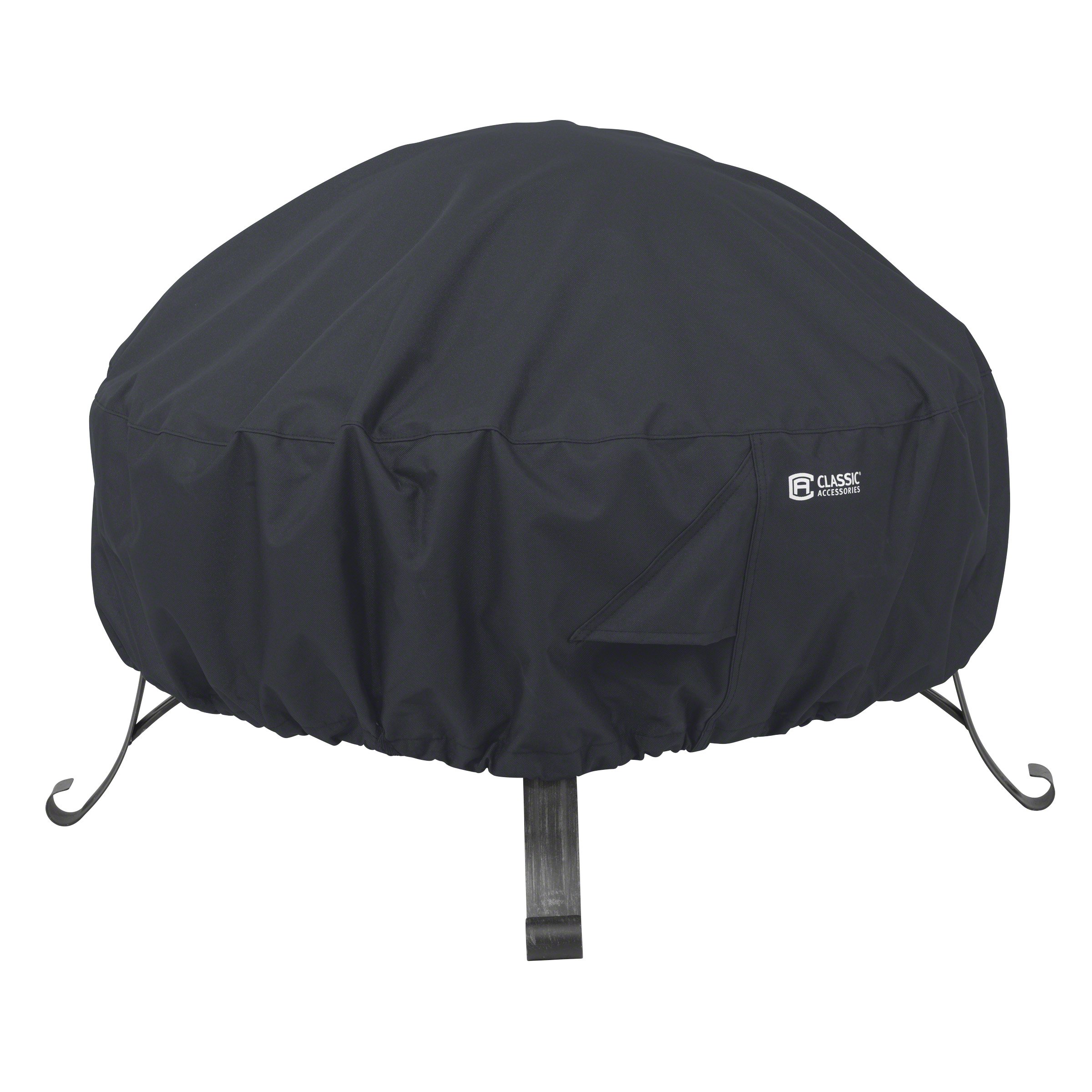 Classic Accessories 5555201040100 Round Fire Pit Cover, 30", Black
