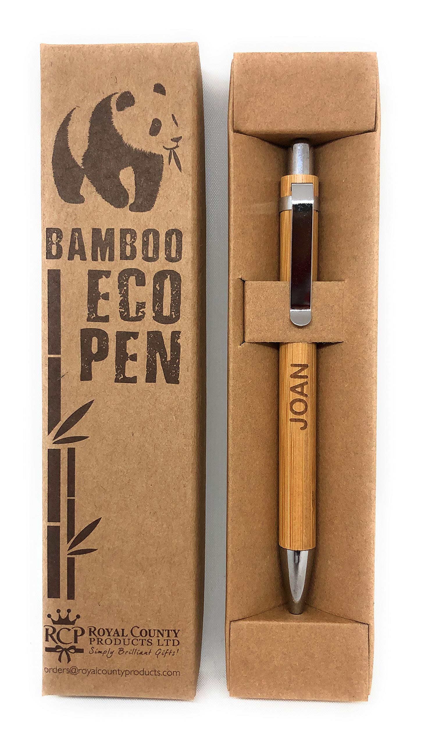 Royal County Personalised Bamboo Pens - Eco Friendly - Joan