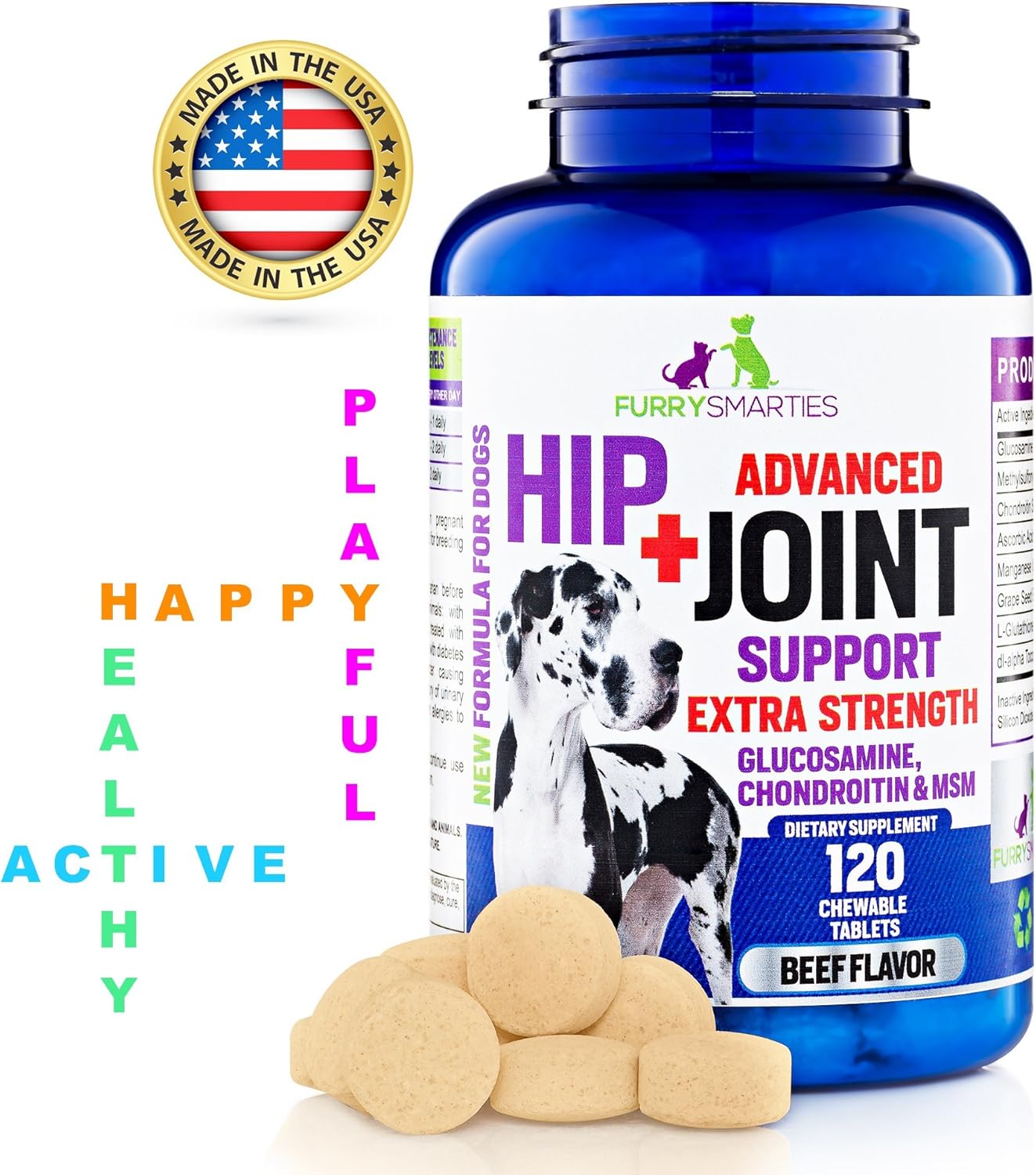 Premium Glucosamin für Hunde von Furrysmarties Extrastark mit hoher