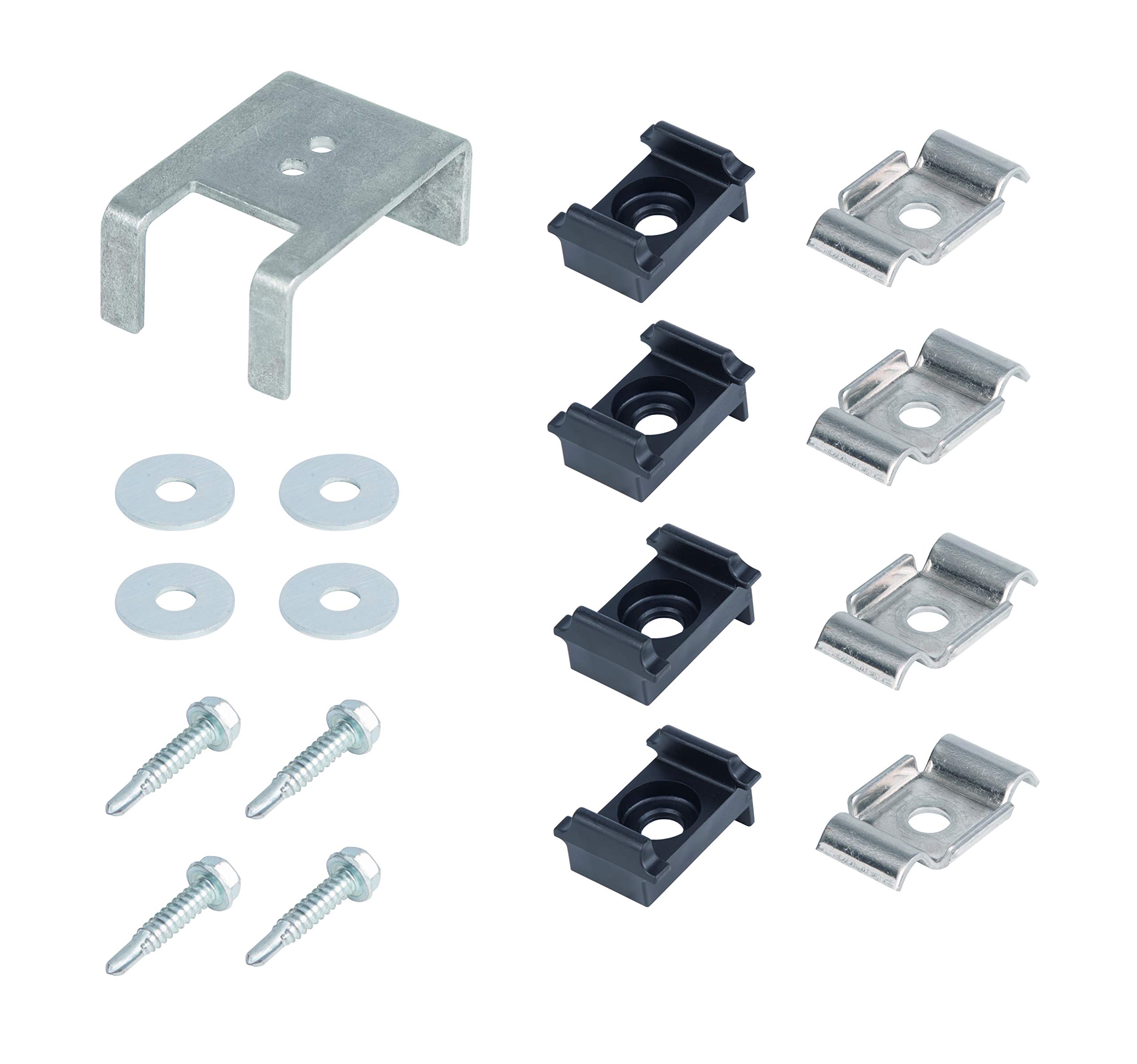 Alberts GAH Eckbert 672997 Conversion Set from Fence Corner Posts Plastic Black