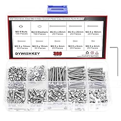 DYWISHKEY 360 Pieces M2.5 x