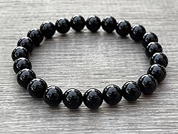 Black Onyx Crystal Bead Bracelet 8mm, Wholesale