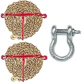 Elevango 3/8-1/2in Chain & Binder Kit, 8818lbs Strength, G80 Chains for Truck, Tie Down, Hauling, Towing