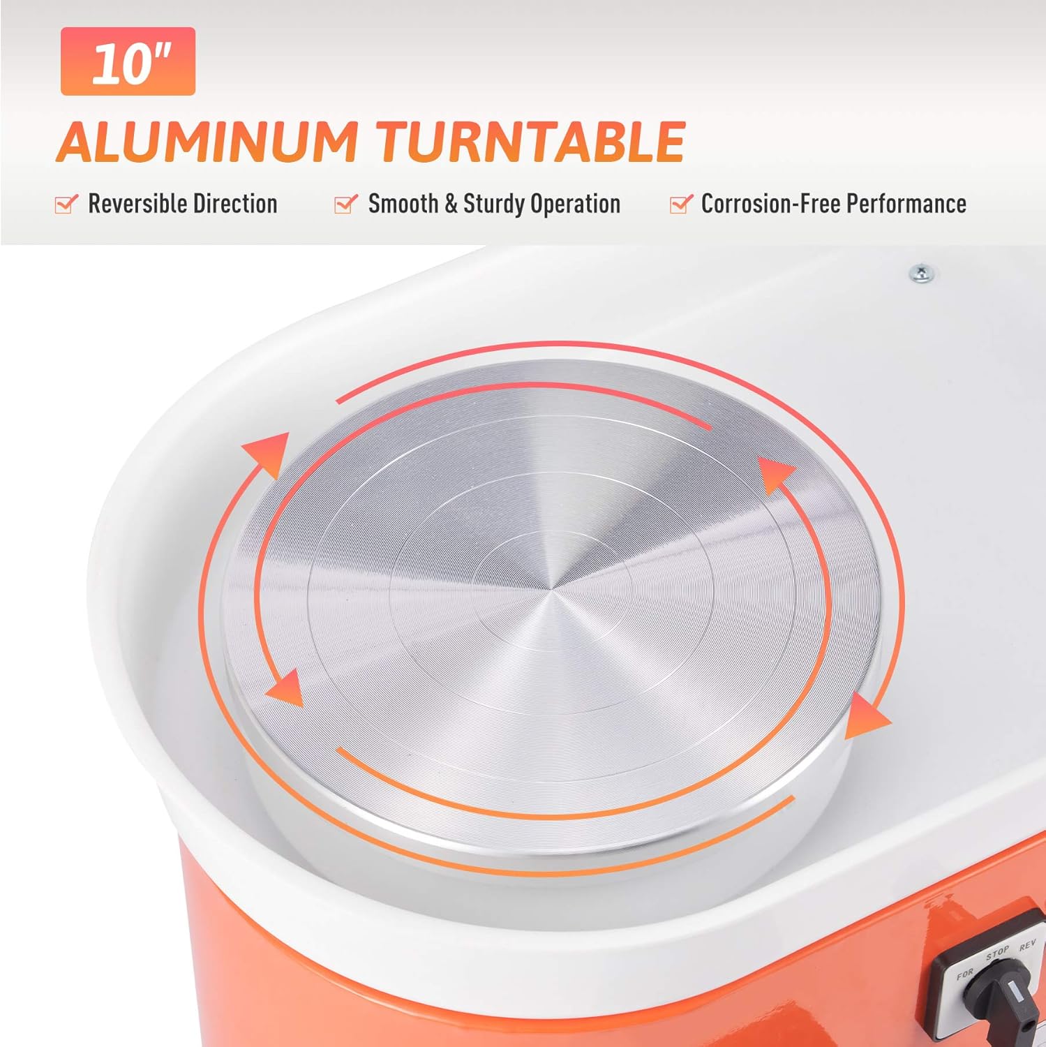 CO-Z 10 inches Pottery Wheel Machine, Electric Pottery Ceramic Forming Machine for Adults and Beginners, DIY Clay Spinning Wheel and Throwing Wheel Pottery with Foot Pedal, Clay Sculpting Tool Set