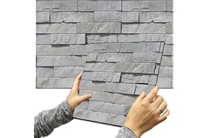 szgwtk 10PCS 3D Wall Panels Peel and Stick Foam 3D Brick Wallpaper Peel and Stick Faux Stone Wall Panel Self-Adhesive Wallpaper PVC for Living Room Bedroom Kitchen Interior Wall Decoration