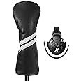 Golf Club Head Covers - 4pcs or 1pc Golf Accessories Club Covers Set for Woods and Driver Fairway Hybrids with Interchangeable Tags
