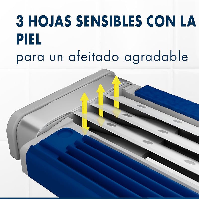 Blue3 Smooth Maquinillas de Afeitar Desechables Hombre, Pack de 16