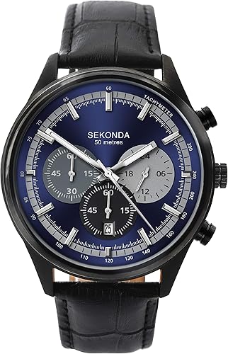 sekonda midnight blue chronograph