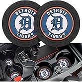 2PCS Car Cup Holder Coaster,Auto Cup Holder Insert Coaster for Detroit Tigers Baseball Fans, Non-Slip Car Drink Holder Mat, Interior Accessories, Detroit Tigers