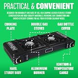 BARGAINS-GALORE Portable Double Gas Cooker Stove with 8 Butane Canisters view 6