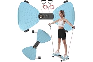 renZEC Waist Twister Machine, Adjustable Exercise Twist Board for Women Men, Noiseless Ab Twister for Home Gym Equipment, 330 lbs Capacity | Track Time, Reps, Calories with Digital Display