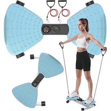 Waist Twister Board With Resistance Bands - Quiet Twist Exercise Machine For Core