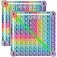 100 Bubbles Right-Angled Macaron Multiplicatoin POP for Kids of Ages 4-8, Great Tools for Addition Subtraction Multiplication & Division Learning【Double Sided Printing】