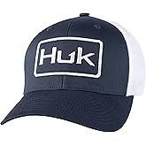 HUK Mens Stretchback Trucker Hat, Anti-Glare Snapback Fishing Hat for Men