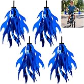 2/4/6Pcs Flame Kid Bicycle Streamers, 10" Flame Bike Tassels for Boys Girls | Cycling Safety Enhancement, Colorful Bike Handle Decoration Accessories for Bicycle Handlebar Scooter Grips, Universial Size