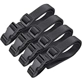 Vigorport Utility Straps Quick Release Nylon Backpack Accessory Bag Strap | Adjustable Nylon Travel Belt, Multi Purpose Compression Straps, Sleeping Bag Strap for Hiking, Travel, Outdoor Sports-4 Pack