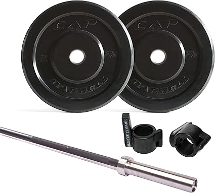 cap barbell bumper plate set