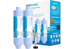 ICEPURE RV Water Filter system for Garden, RV, Pool, Camper, Marine, Boat Hose for Drinking, Car Washing, Gardening, Planting