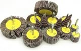 FEIHU 14 Pcs Flap Wheel Set 7 Sizes Ø80/60/50/40/30/25/16 80 Grit view 3