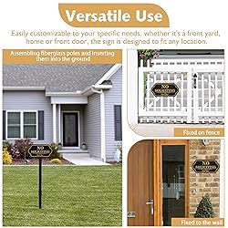 No Soliciting Sign for House with Stake - 50-mil