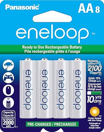 Rechargeable AA Batteries 8-pk