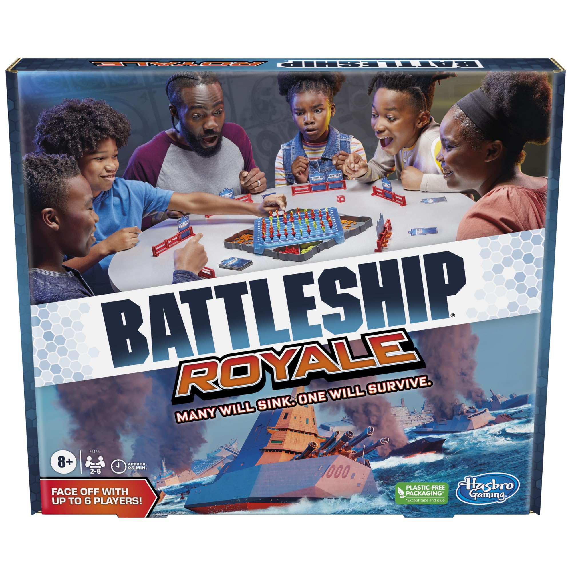 Photo 1 of Battleship Royale Party Game for 2 to 6 Players, Battleship Board Game for Groups, Family Games for Ages 8 and Up, (Amazon Exclusive)