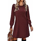 Zeagoo Women Fall Winter Dress Knitted Pullover Dresses