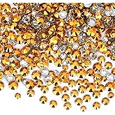 25000Pcs Gold AB Rhinestones Flatback Bulk, 3mm/4mm/5mm Non-Hotfix Crystal Round Jelly Rhinestones for Crafts Makeup Nails Face Tumblers Clothes Shoes Handmade Decoration