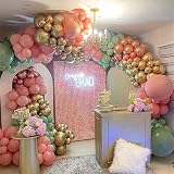 Isndare Sage Green Dusty Pink Balloons 35pc Confetti 12in Party Set view 9