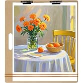 TX Liteart 23"x26" Oversized Drawing Board with Clips and Rubber Bands | Big Size Art Board With 2 Clip To Secure Papers. Ideal For Sketching, Art Creation And Studio Use For Artists